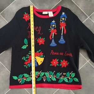 Bobbie Brooks Black and Red Knit Sweater